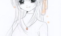 动漫美女素描手绘,描绘动漫美女的线条艺术